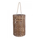 Lanterna Thai marrone in legno - 36x60 cm