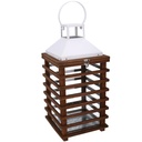 Lanterna rettangolare in legno marrone cm23,5x23h49