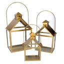 Lanterna Metallo 1-3 Oro cm27x18,2h42