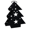 Lanterna in metallo albero nero 20x6x25 cm