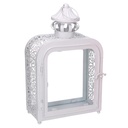 Lanterna in metallo bianco 17x9x30,5 cm