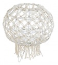 Lanterna Vintage in Macramé Bianca 38h cm