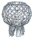 Lanterna Vintage in Macramé Grigio 38h cm
