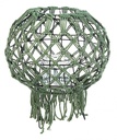 Lanterna Vintage in Macramé Verde 38h cm
