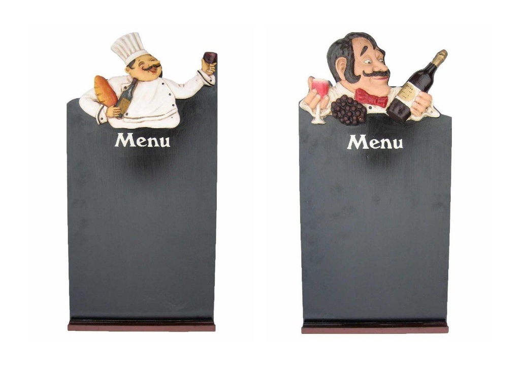 Lavagna Cuoco con Bottiglia 2 Assi 30x5x60 cm