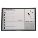 Lavagna Magnetica Agenda con Sughero e Pennarello 60x40x1,5 cm