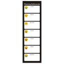 Lavagna magnetica emoji con pennarello 20x60x1,5 cm