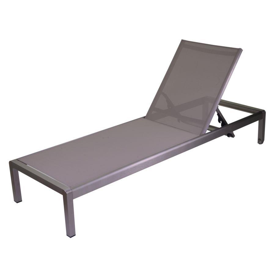 Lettino in alluminio anodizzato buffalo 197x64x30h cm