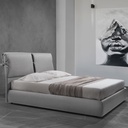 Letto matrimoniale contenitore Fiocco tessuto grigio