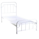 Letto singolo in metallo bianco 90x200 cm