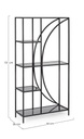 Libreria 4 piani metallo nero Korvet