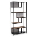 Libreria 6 piani in metallo stile industriale 84x35x188 cm