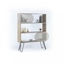 Libreria ingresso moderna design rovere nero urban slim