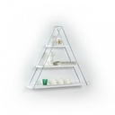 Libreria muro triangolare bacheca piramide bianca cm  cm 74 x 13 x 61h