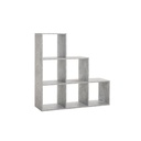 Libreria scaffale 6 scomparti colore cemento 116x33xh.118 cm