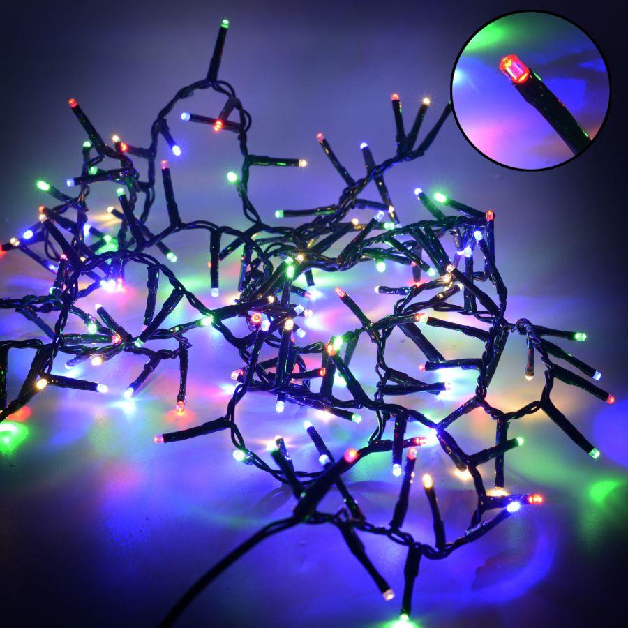 Luci Filo 150 LED Multicolore con Controller, Lunghezza 300 cm, Uso Esterno
