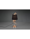 Lampada da tavolo decorativa fenicottero oro e paralume nero