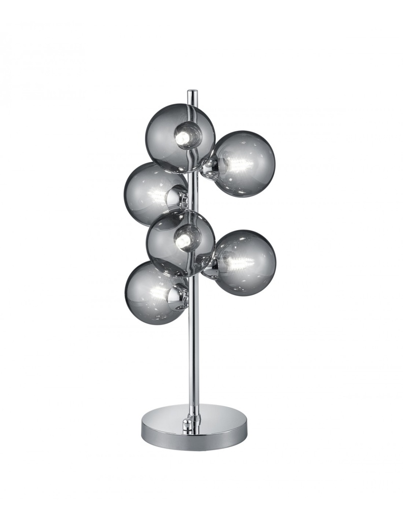 Lampada da Tavolo Moderna Alicia 6 Sfere Vetro Soffiato Fumé