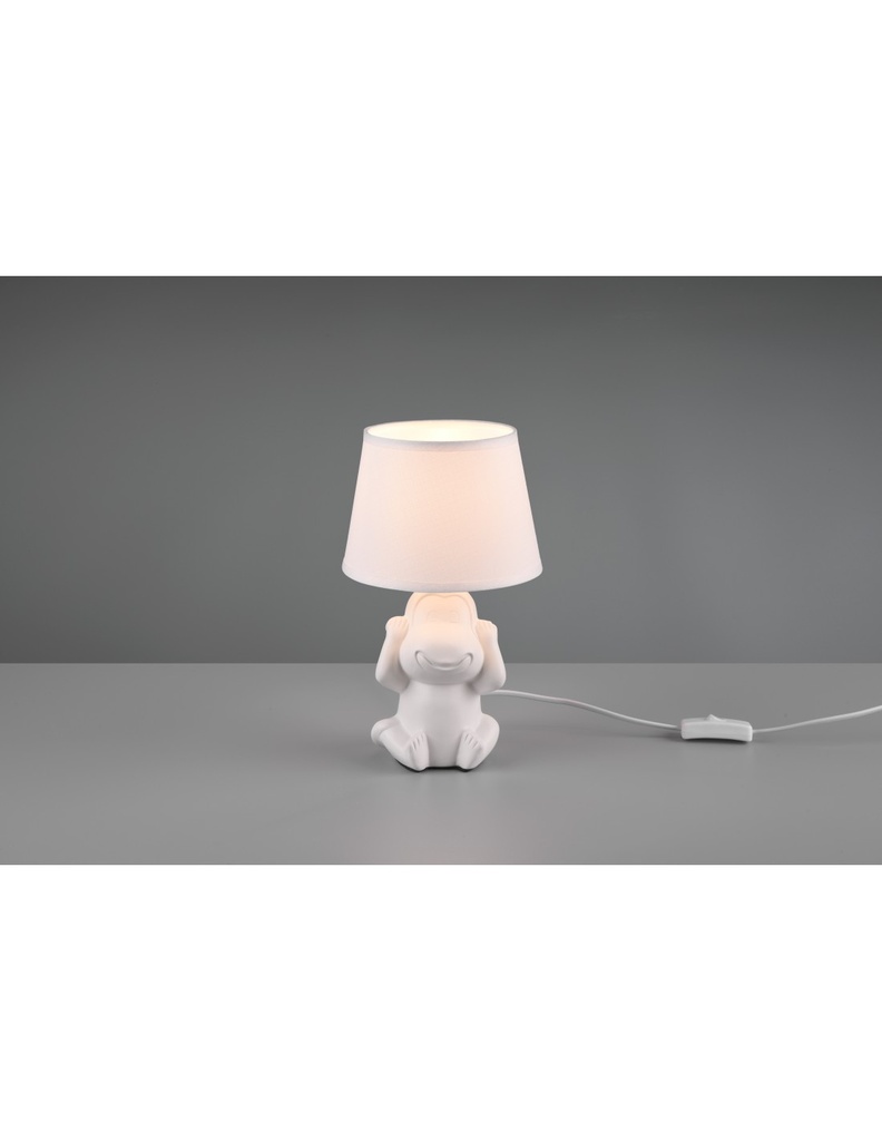 Lume Scimmietta Ceramica Bianca &quot;Non Sento&quot; Nilson Trio Lighting