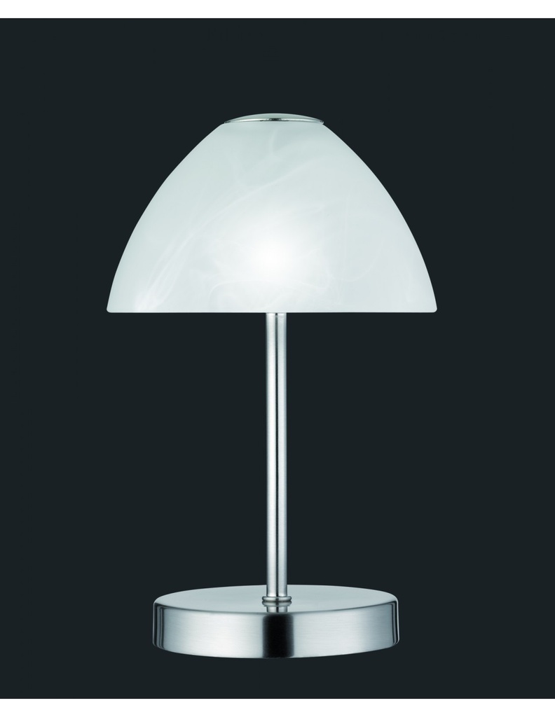 Lumetto Led Queen Dimmerabile Nichel Paralume Vetro Alabastro Trio Lighting