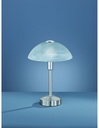 Lumetto LED Touch in Nichel e Vetro Alabastro