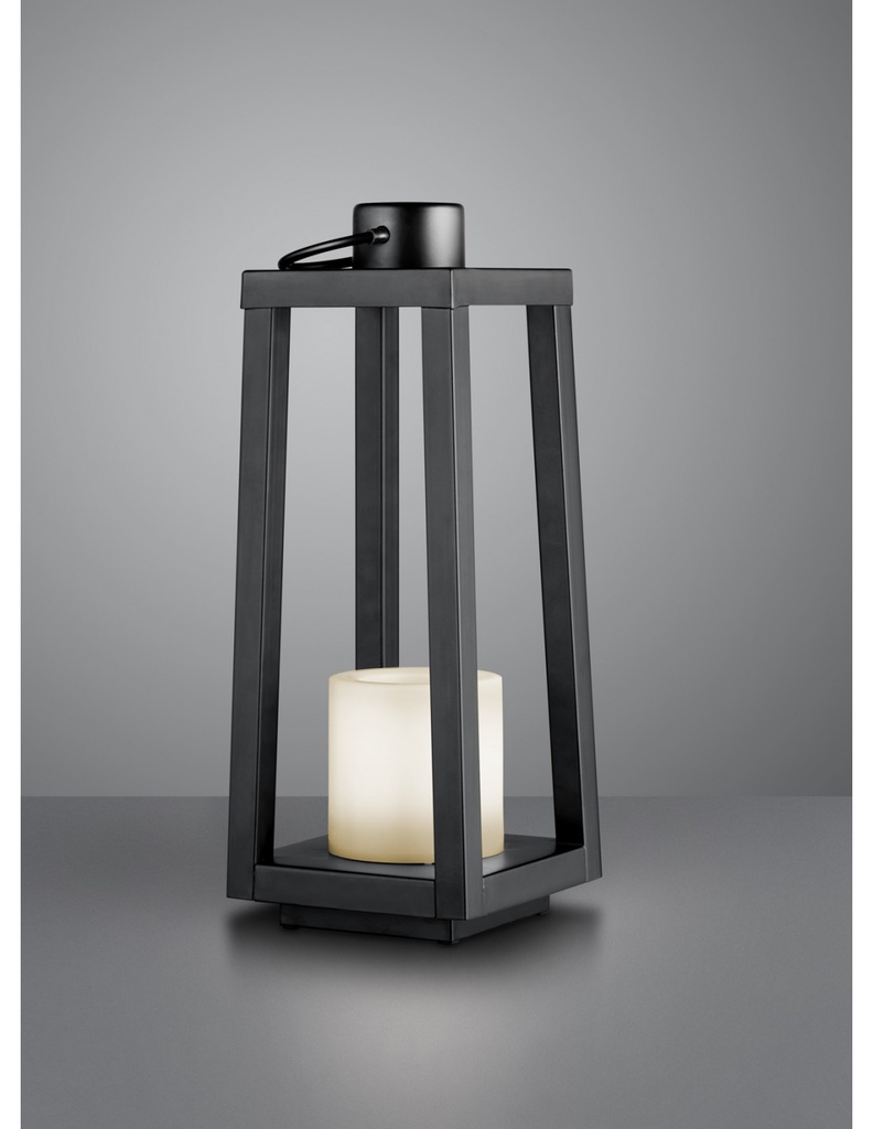 Lumetto LED per Esterno Effetto Candela Nero