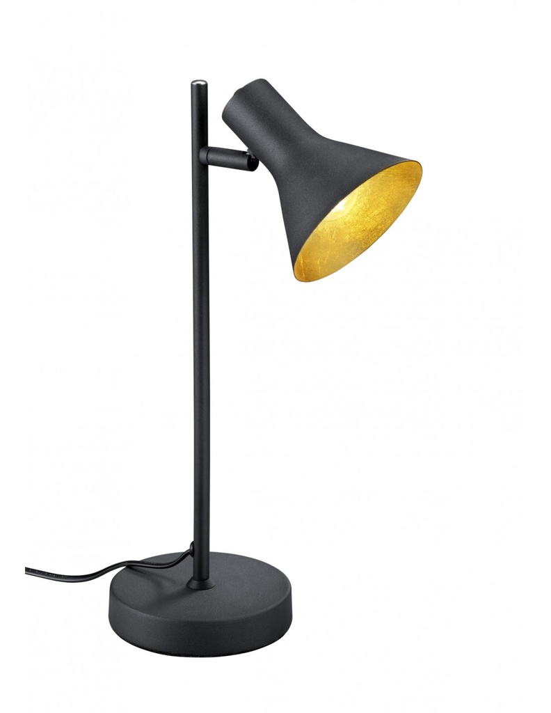 Lumetto Minimal Paralume Conico 1xE14 Nero e Oro