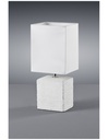 Lumetto Ping Base Ceramica Bianca con Paralume Quadrato Trio Lighting