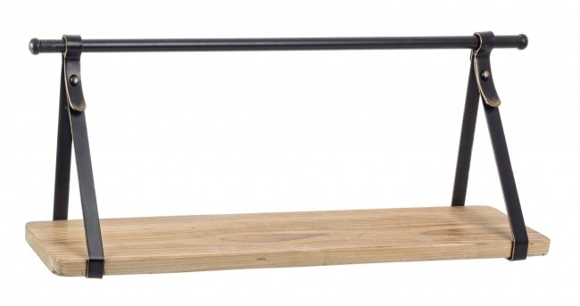 Mensola Jerrod in Acciaio Verniciato e Legno di Abete