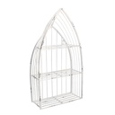 Mensola Metallo Bianco 3 Piani 29x12x55 cm