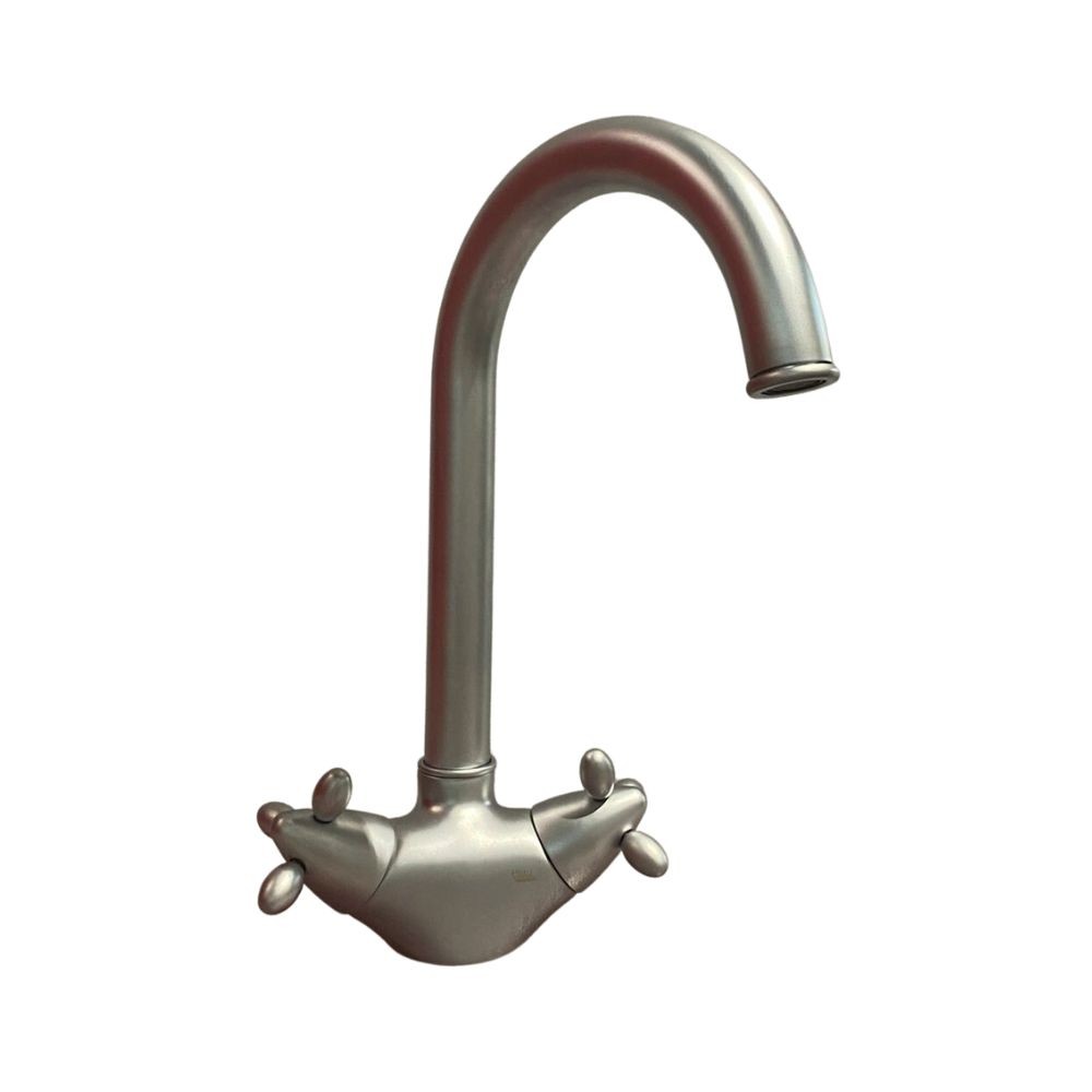 Miscelatore da cucina bicomando satinato Paini Trixi 75CN572 30x18x5 cm