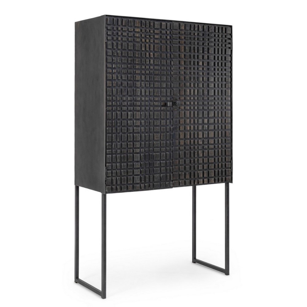 Mobile 2 ante in acciaio stile industriale - 90x40x160 cm