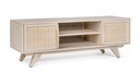 Mobile Porta Tv 2A Sahana - Struttura in Legno di Mango con Ante in Rattan