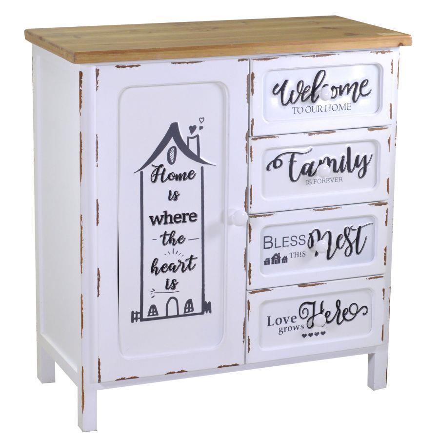 Mobile Anticato Breslavia 1 Anta + 4 Cassetti 80x38,5 x H85