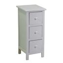 Mobiletto elegante bianco con 3 cassetti - 25x28x58 cm