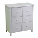 Mobiletto Eleonora Bianco 3+3 Cassetti 60x30h65