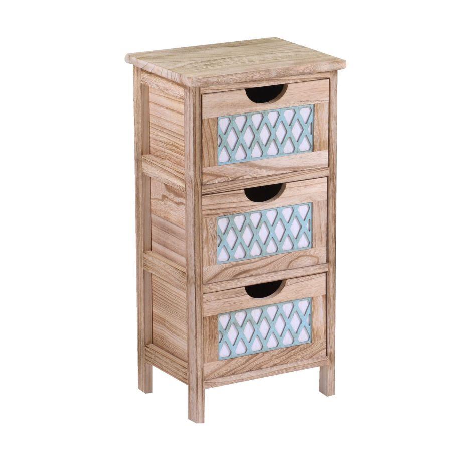 Mobiletto Anversa Cassettiera 3 Cassetti 30x23x60 cm