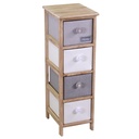 Mobiletto Brenda Cassettiera Bottone 4 Cassetti 26x32x81 cm