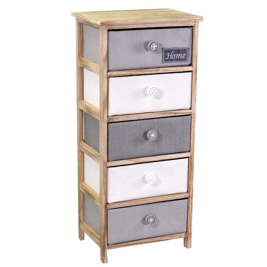 Cassettiera Brenda bottone 5 cassetti 40x29xh90