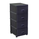 Mobiletto Cassettiera 4 Cassetti Antracite 43x36,8h89,4 cm