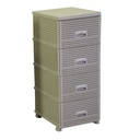 Mobiletto cassettiera 4 cassetti crema 43x36,8h89,4