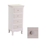 Mobiletto in legno con 4 cassetti crema - Dimensioni: 37x30x80 cm