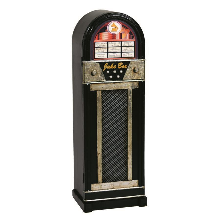 Mobiletto Juke Box 1 Anta Nero 30x23x88 cm