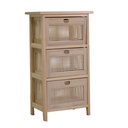 Mobiletto Legno Kate 3 Cassetti Naturale Rettangolare 39,5x27xh72 cm