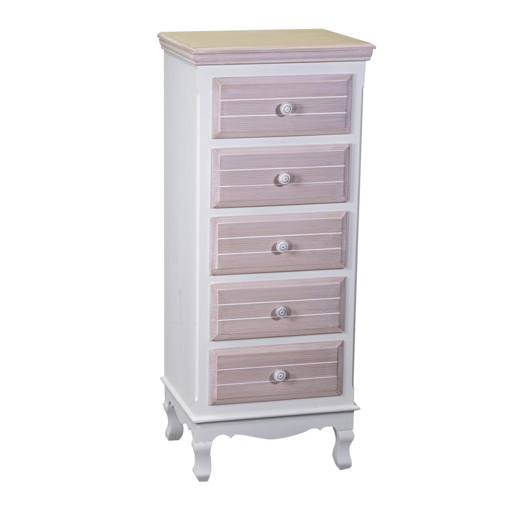 Cassettiera con 5 cassetti Norimberga, 41x34x99 cm