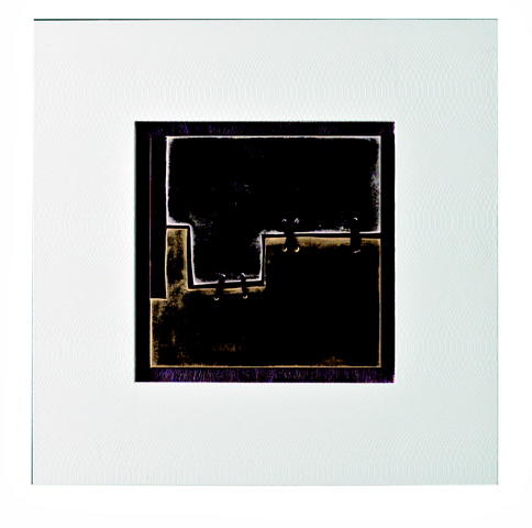 Olio su tela multicolore con telaio in legno, dimensioni 80x80x3 cm