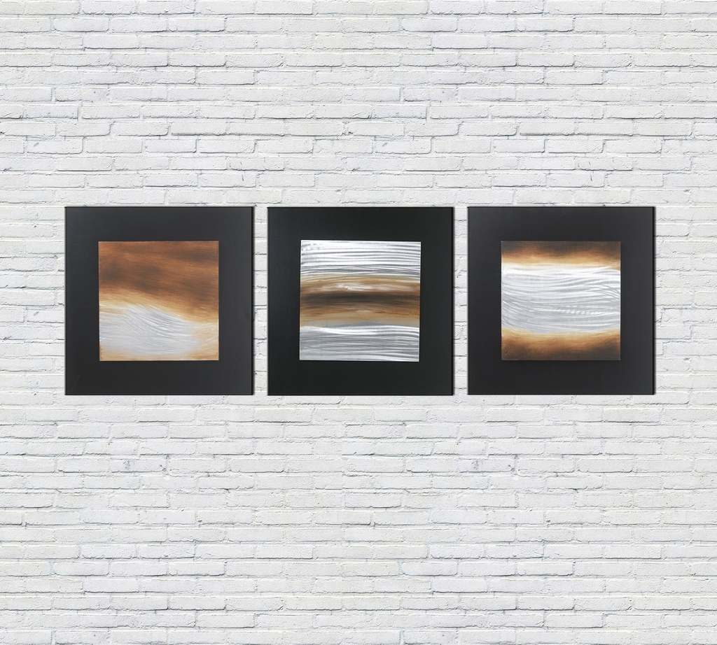 Olio su tela multicolor con telaio in legno, dimensioni 80x80x4 cm