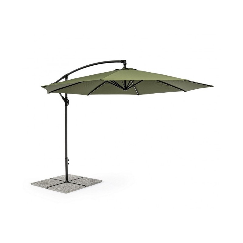 Ombrellone da giardino con braccio a 360°, dimensioni 300x260 cm, colore Antracite/Olive