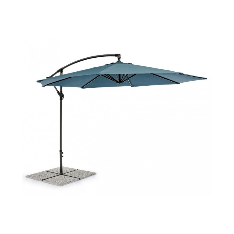 Ombrellone da giardino con braccio a 360°, dimensioni 300x260 cm, colore Antracite/Pavone