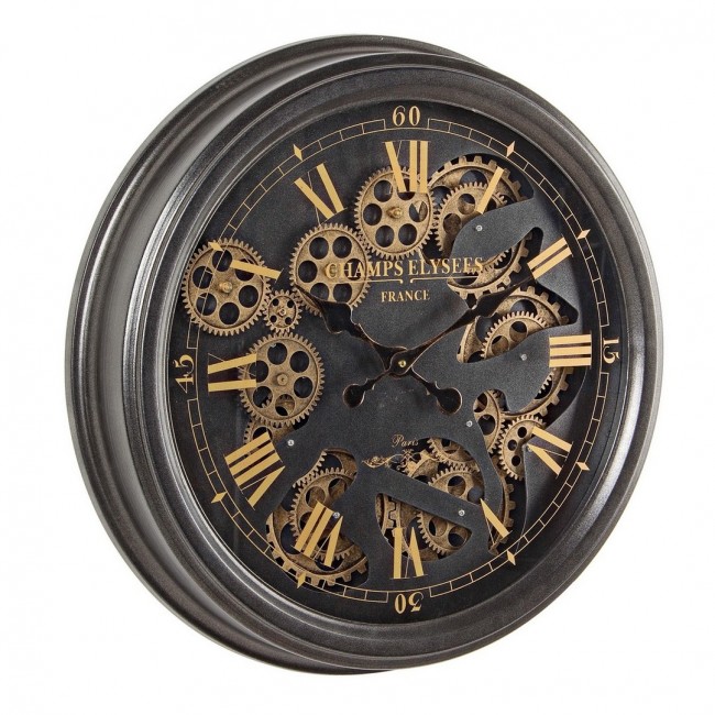 Orologio Parete Engrenage M010 D52 - Acciaio e Vetro - Ø52.5x8.7h
